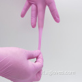 Guanti non medici rosa a strato singolo guanti di nitrile rosa